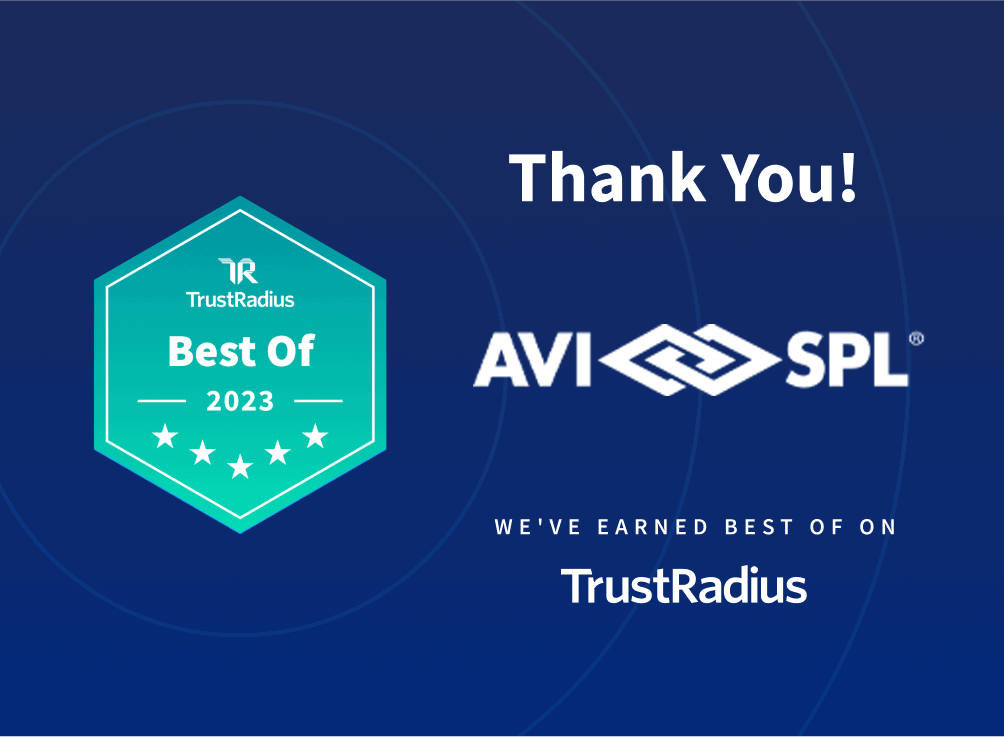 Sure, heres a concise version of your text under 125 characters:

Keep the blue background with TrustRadius Best Of 2023 badge on left. On right: Thank You! above AVI and SPL logos. WEVE EARNED BEST OF ON TrustRadius..